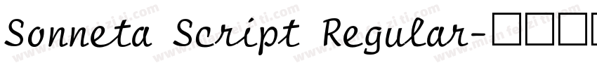 Sonneta Script Regular字体转换